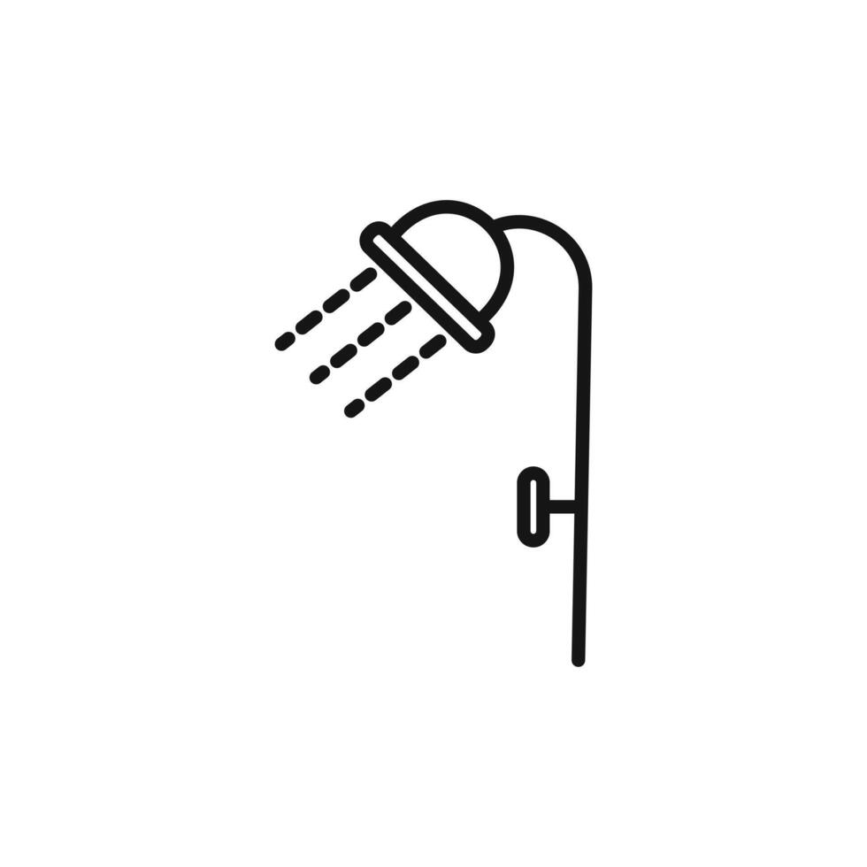 Shower logo sign outline vector