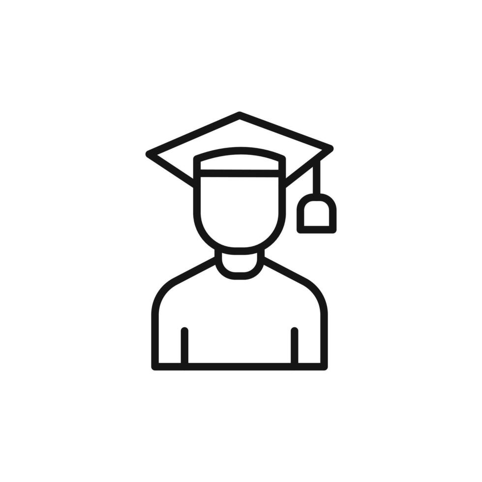 Student logo sign outline vector