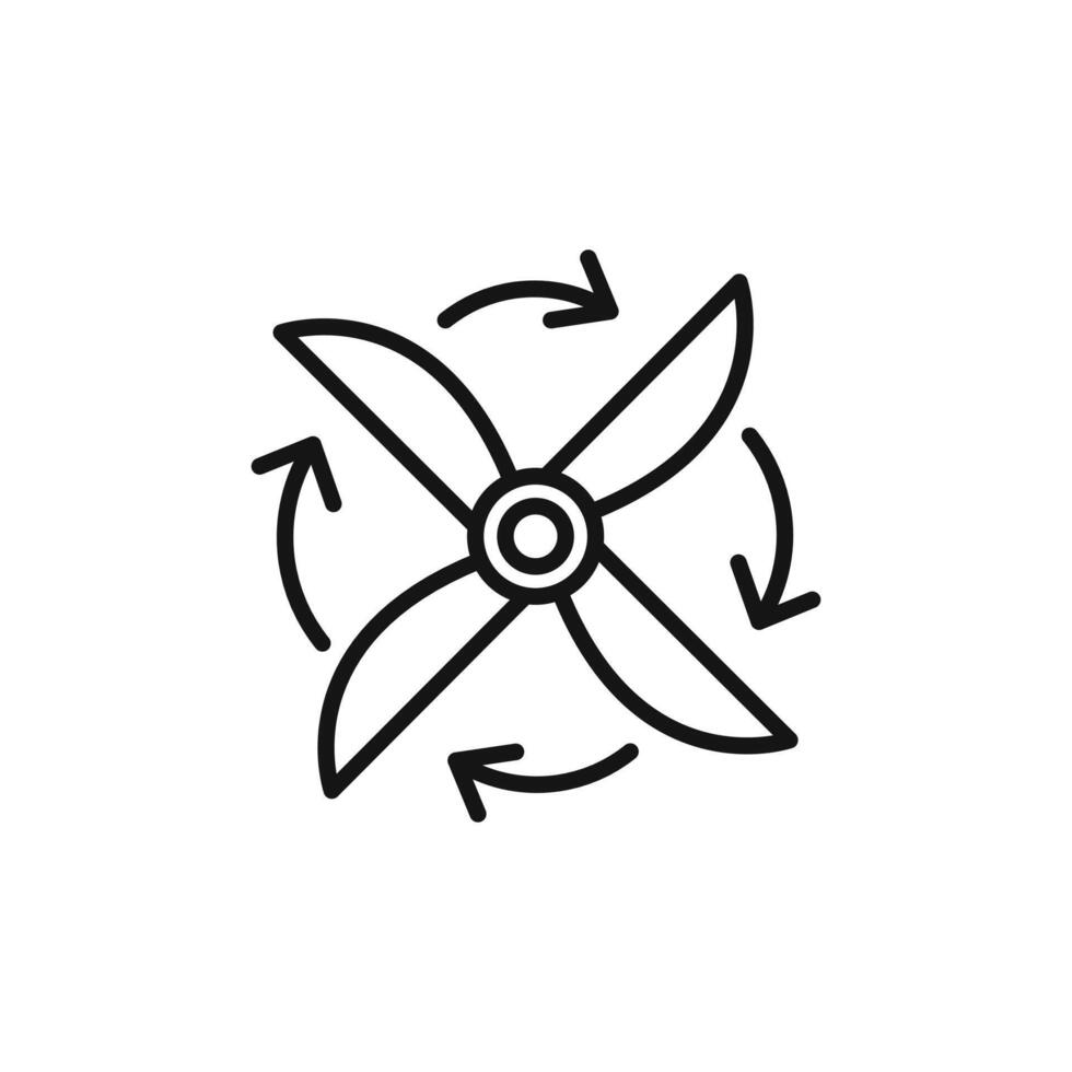 Ventilation logo sign outline vector