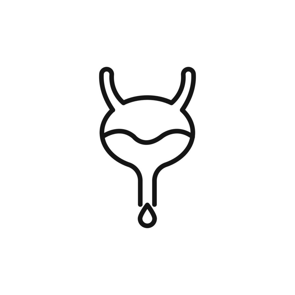 Urinary bladder logo sign outline vector