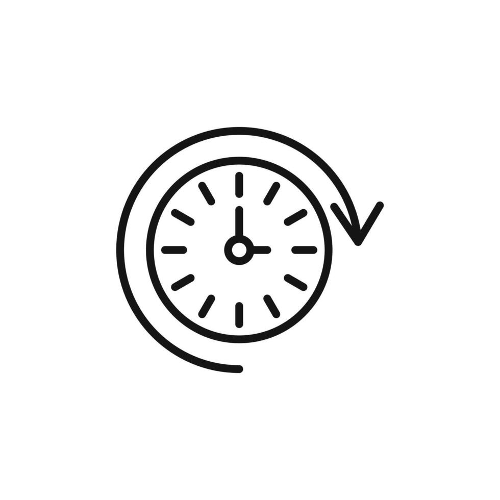 Time passing logo sign outline vector