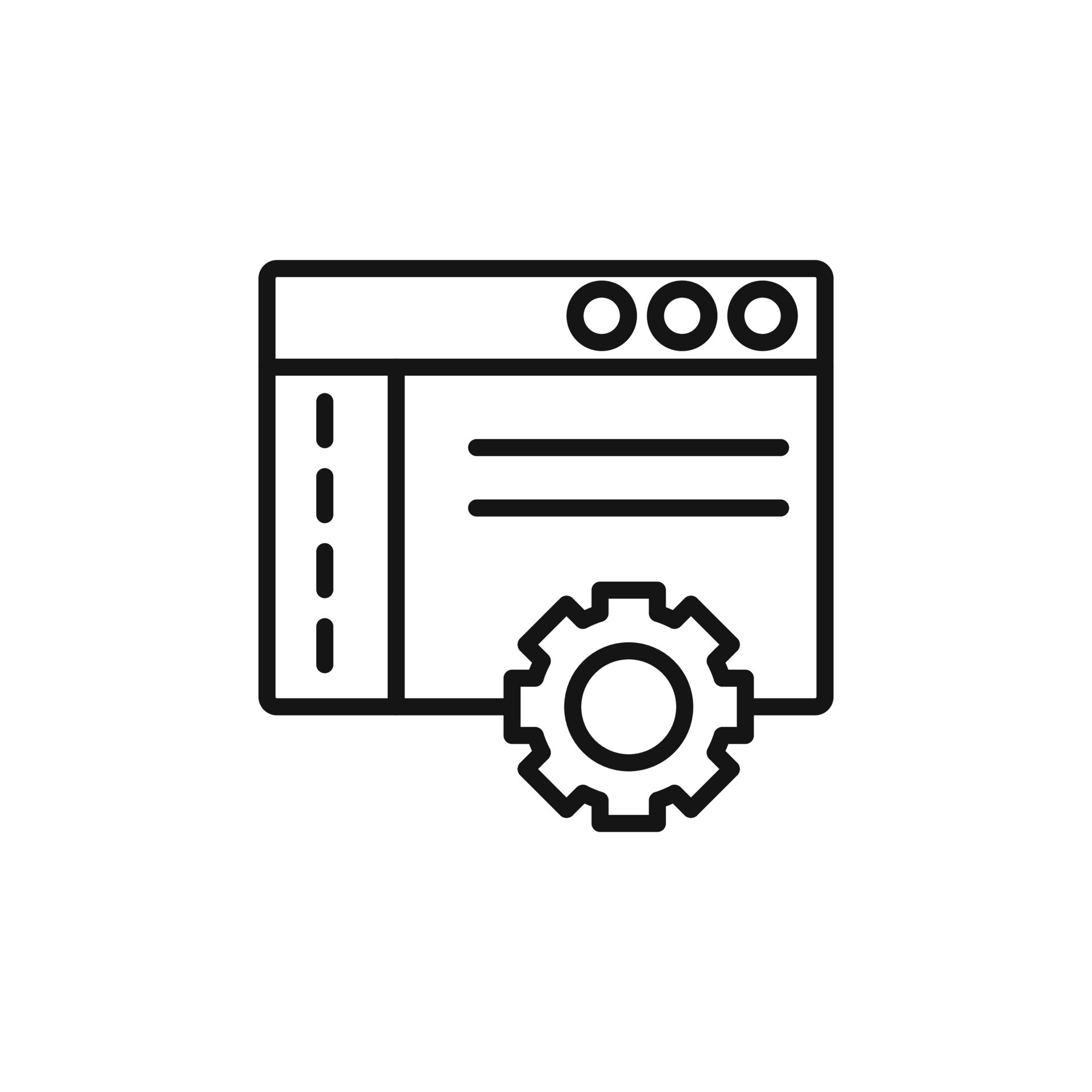 Web development logo sign outline 47589730 Vector Art at Vecteezy