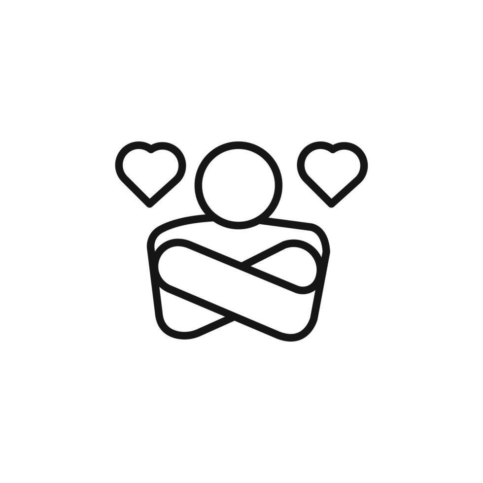 Your self care logo sign outline vector