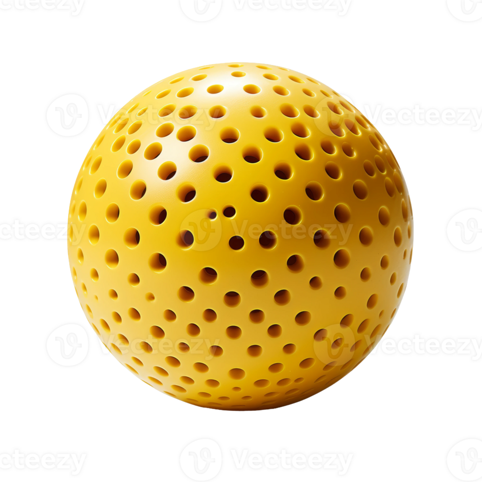Yellow Sphere with Circular Holes png