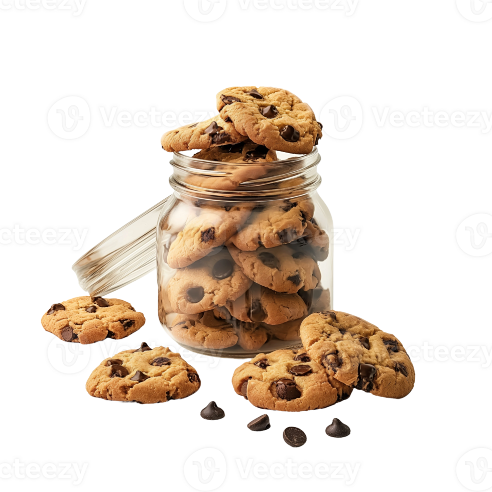 Chocolate Chip Cookies in a Jar png