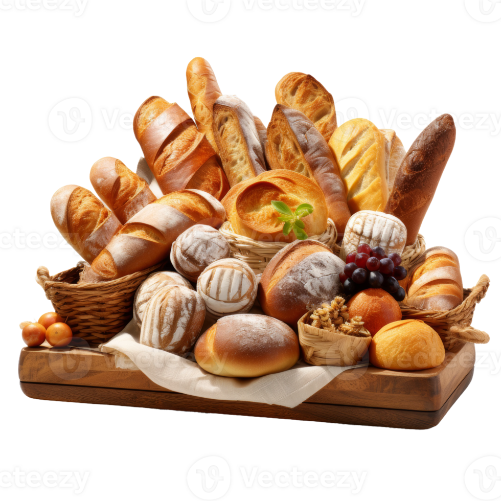 Assortment of Freshly Baked Bread png