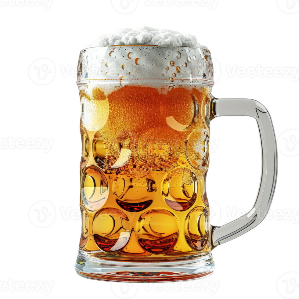 Close-up of a Frothy Beer Mug png