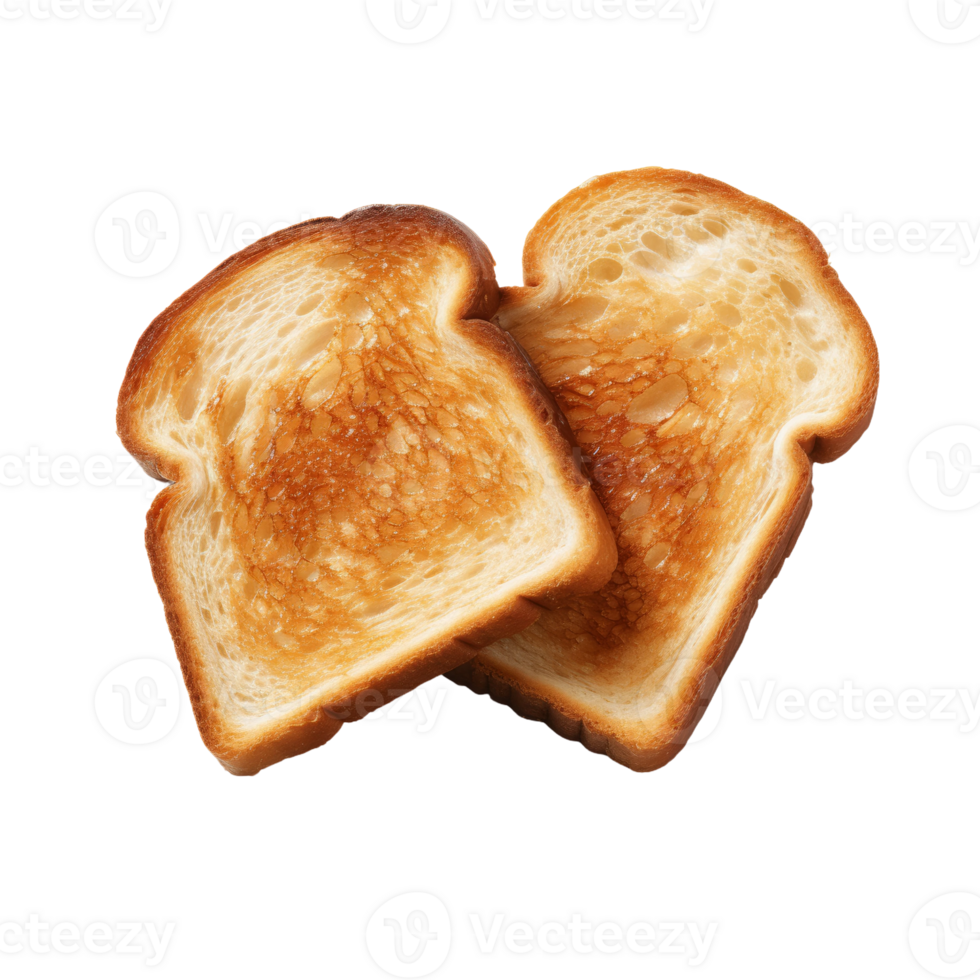 Two Slices of Golden Toasted Bread png