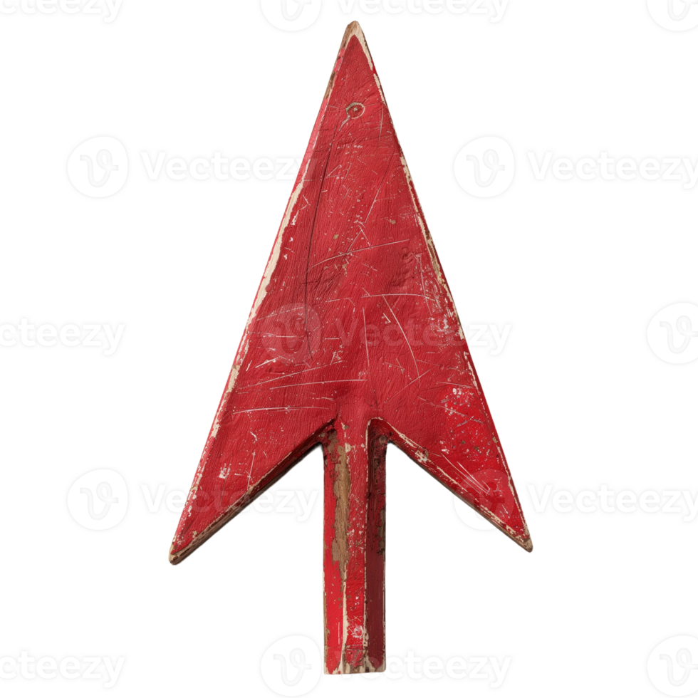 Red Wooden Arrowhead png