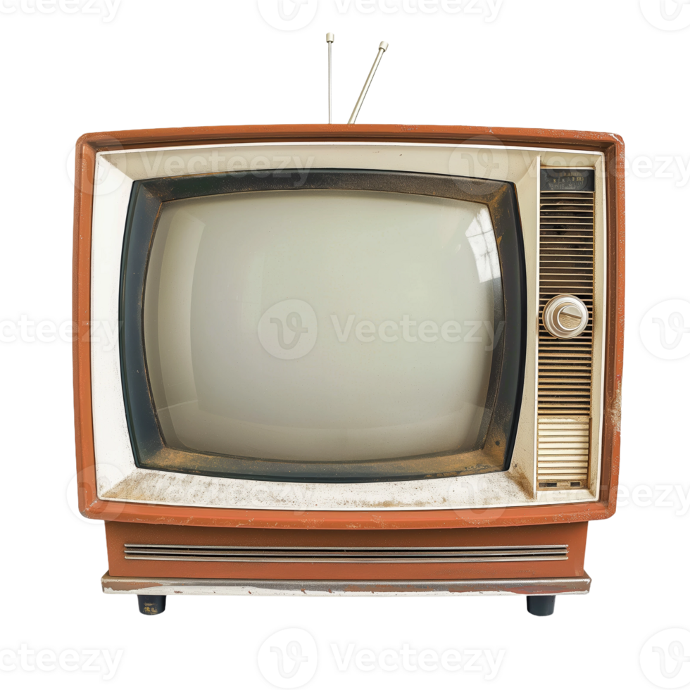 Vintage Television on transparent background png