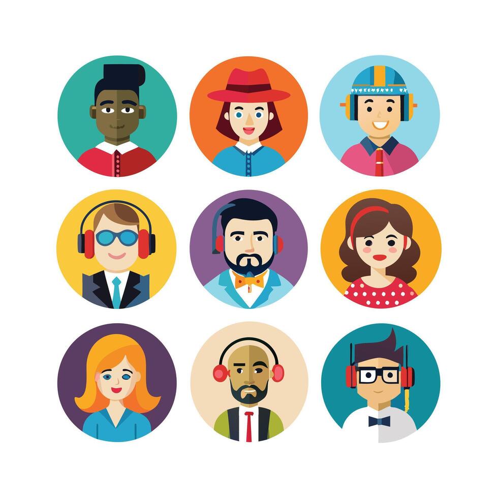 Music and Entertainment Icon Set Collection Illustration vector