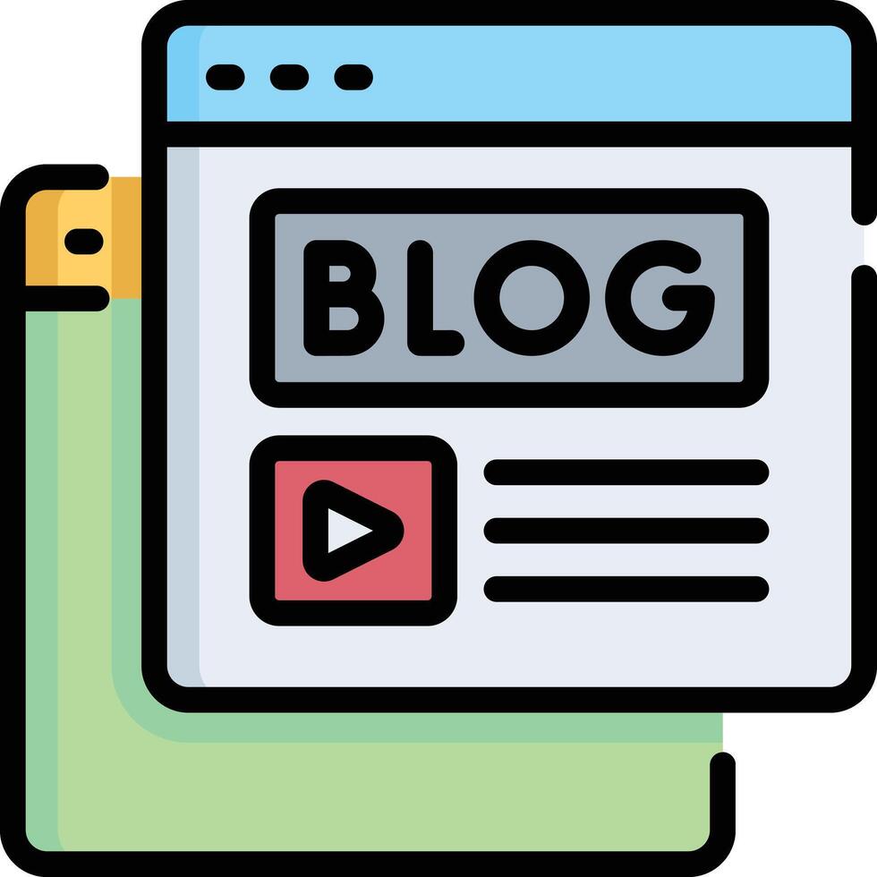blogging illustration design vector