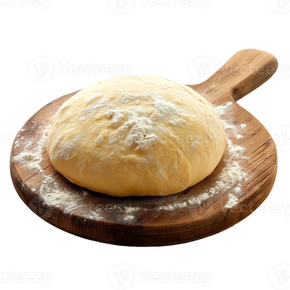 Fresh Dough on Wooden Board png