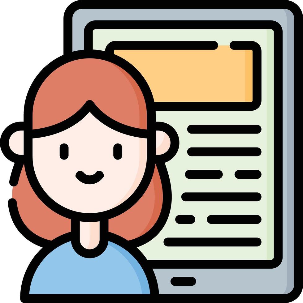 blogger illustration design vector