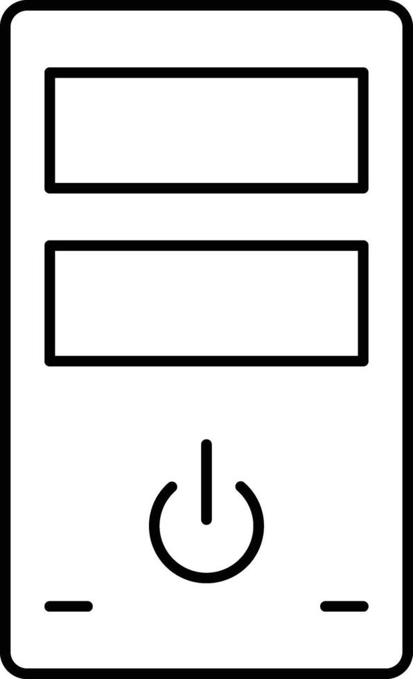 cpu tower illustration design vector
