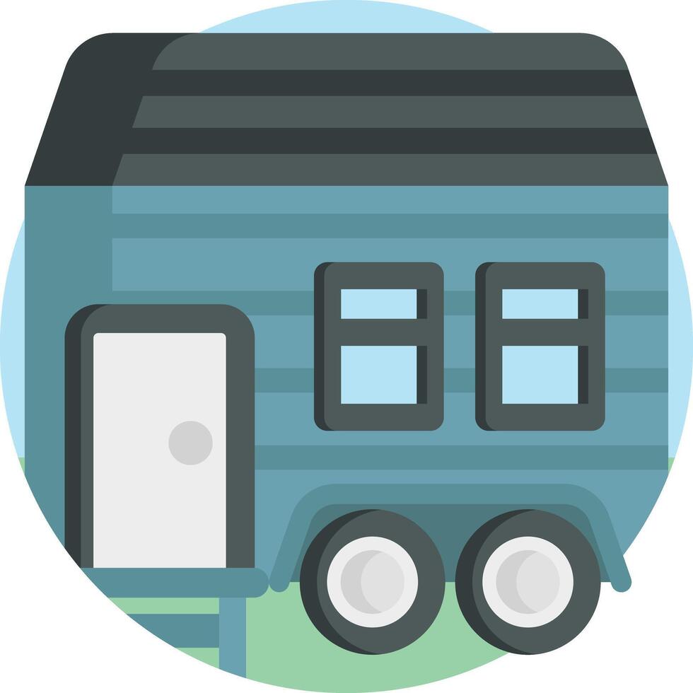 house on wheels illustration design vector