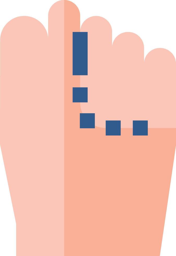 loss of colour in toes illustration design vector
