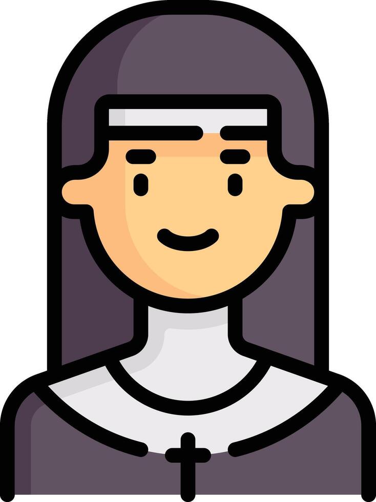 nun illustration design vector