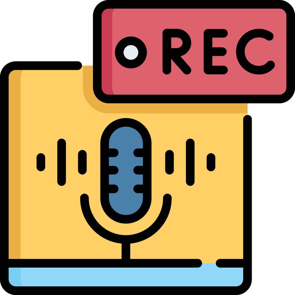 recording illustration design vector