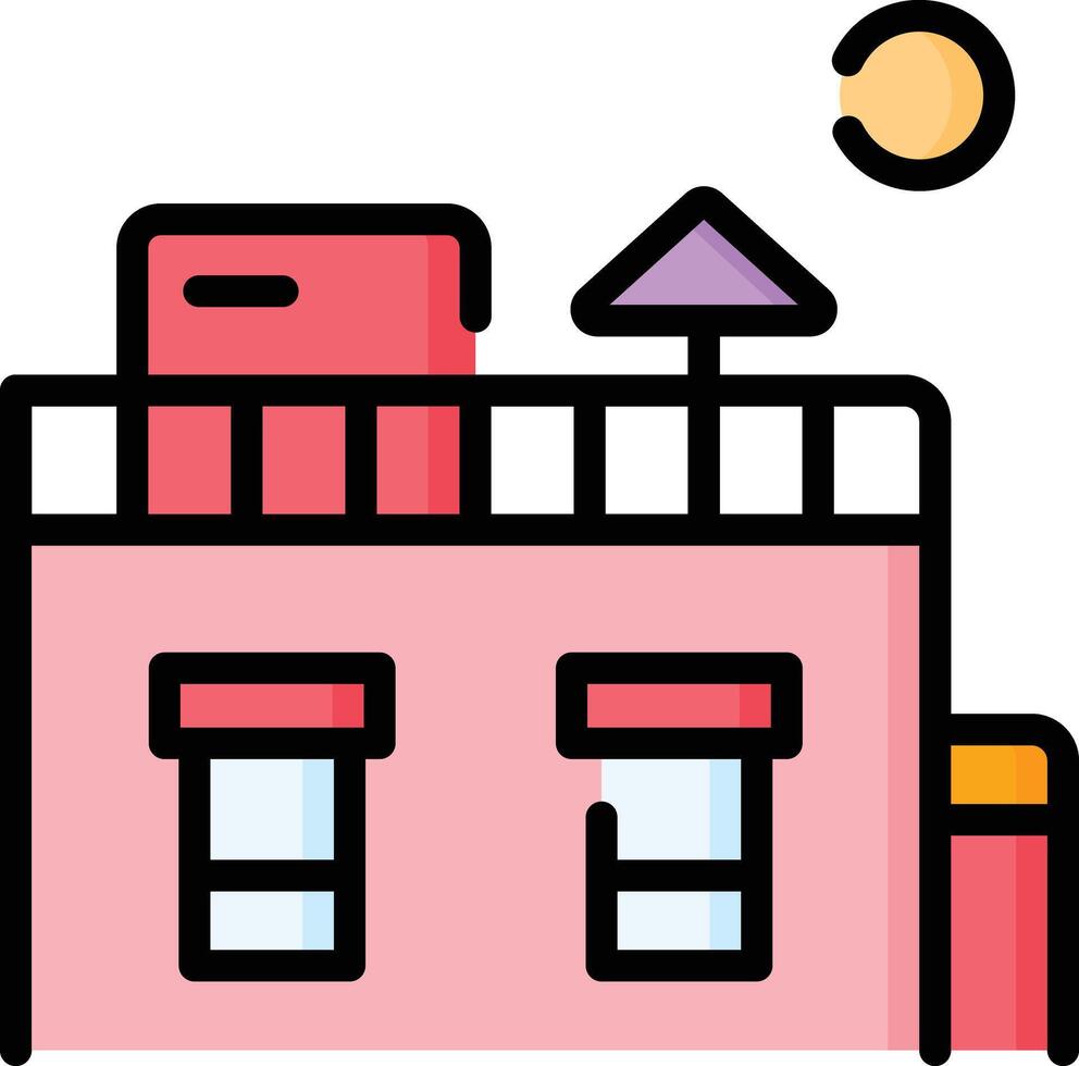 rooftop illustration design vector
