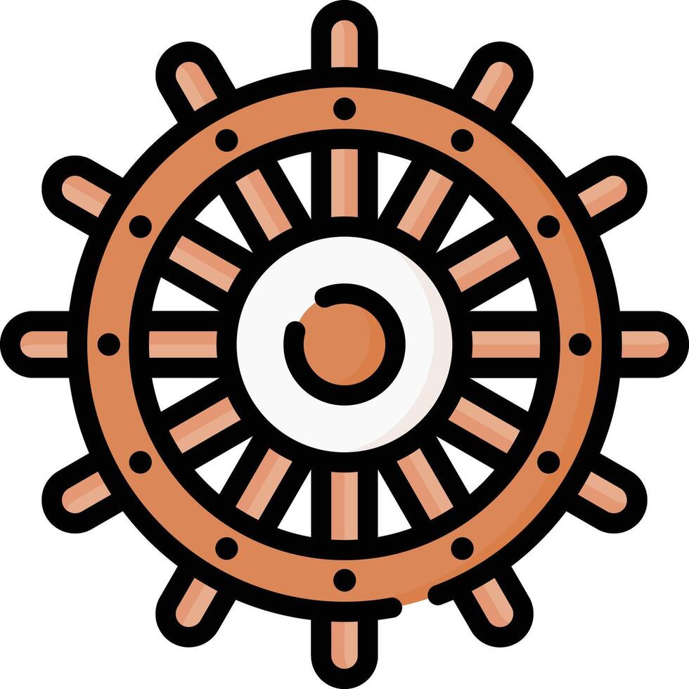 ship wheel illustration design vector