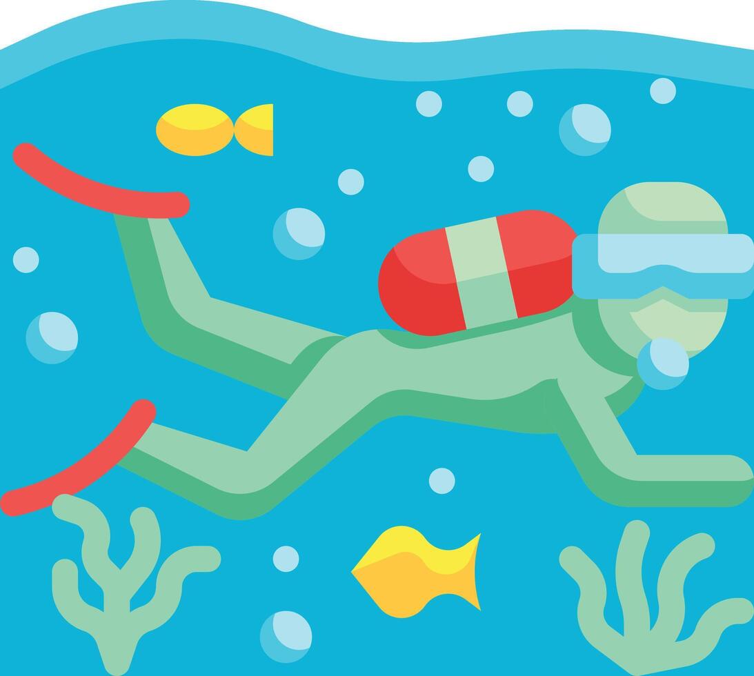 scuba illustration design vector