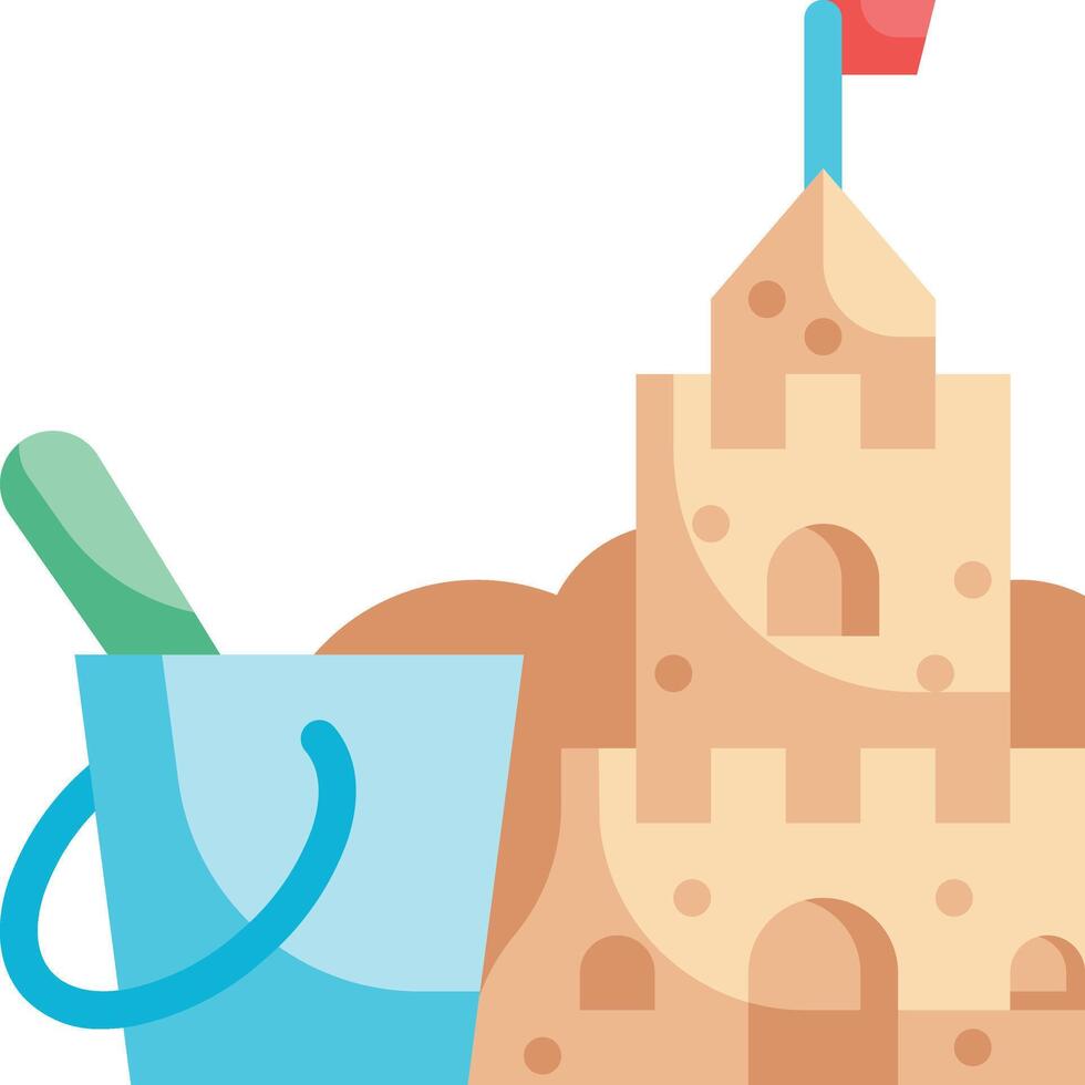 sand castle illustration design vector