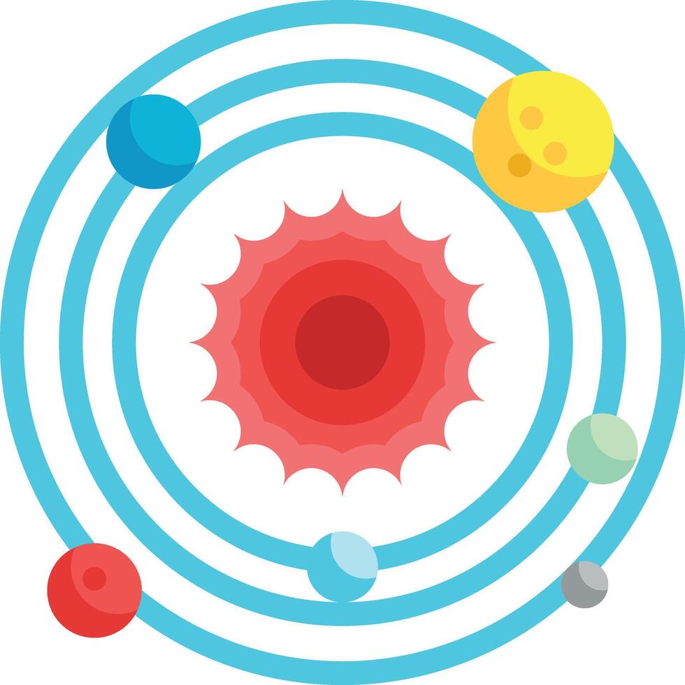 solar system illustration design vector