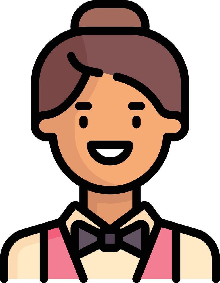 waitress illustration design vector