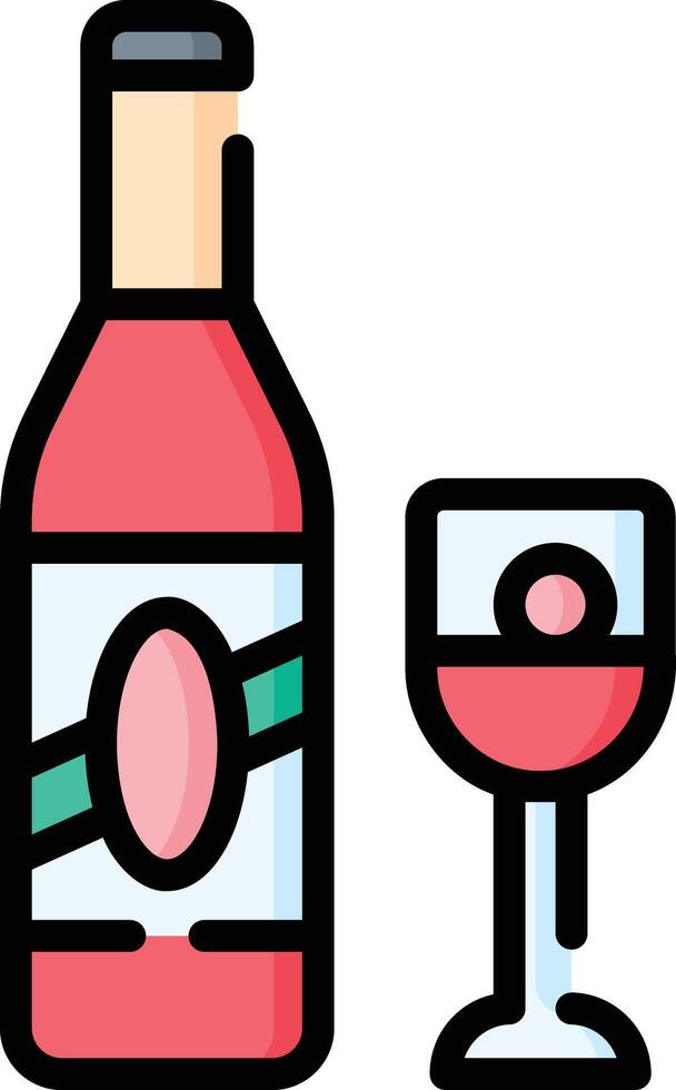 wine bottle illustration design vector