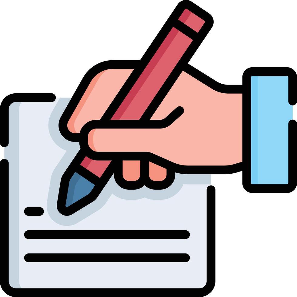 writing illustration design vector