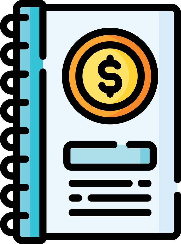 accounting book illustration design vector