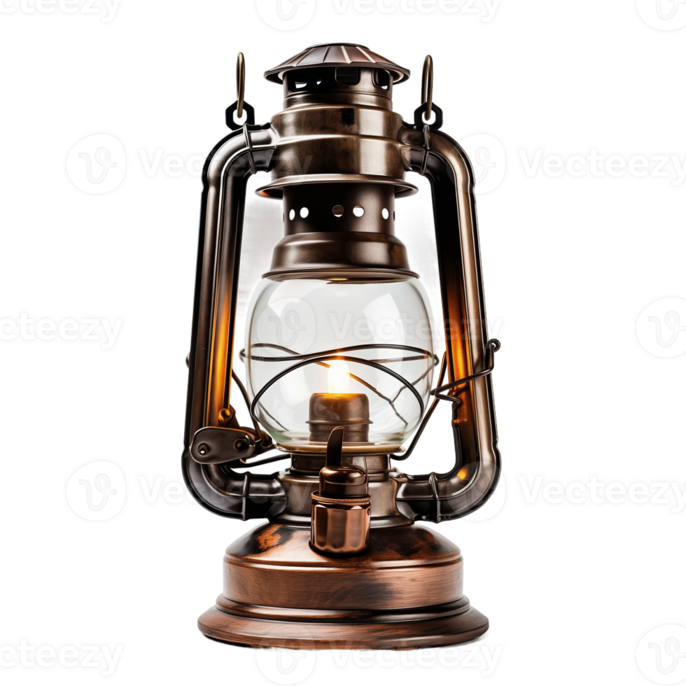 Vintage Lantern with Flame png
