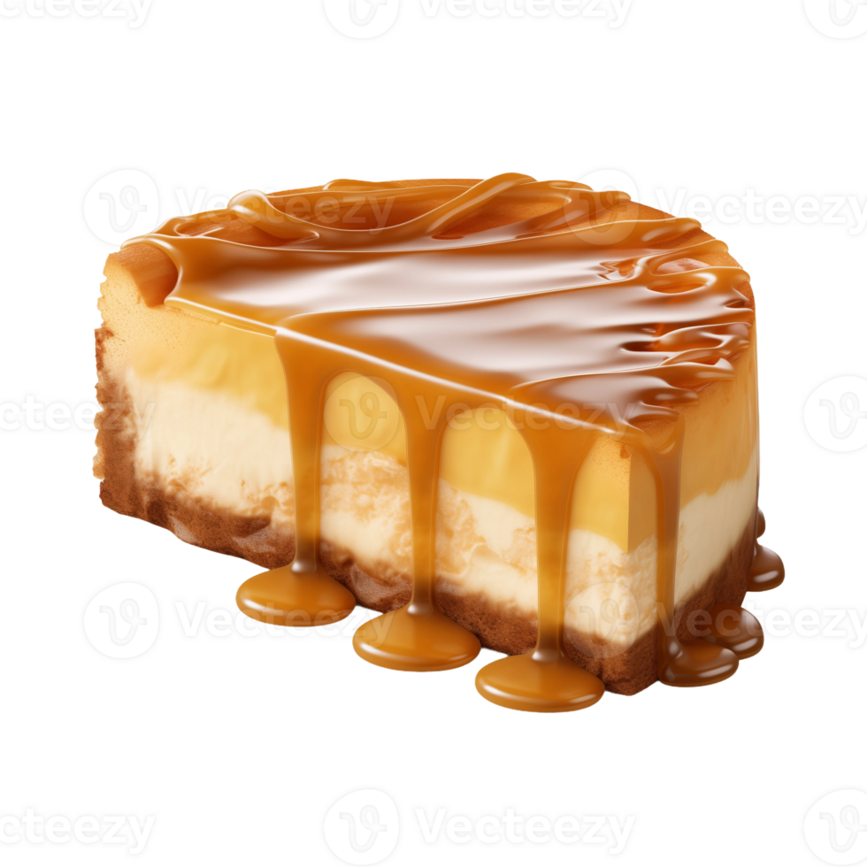 Caramel Cheesecake Slice png