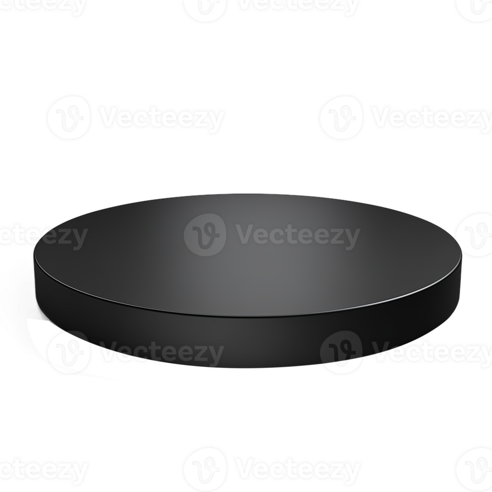 Sleek Black Rotating Display Stand in Studio Lighting png