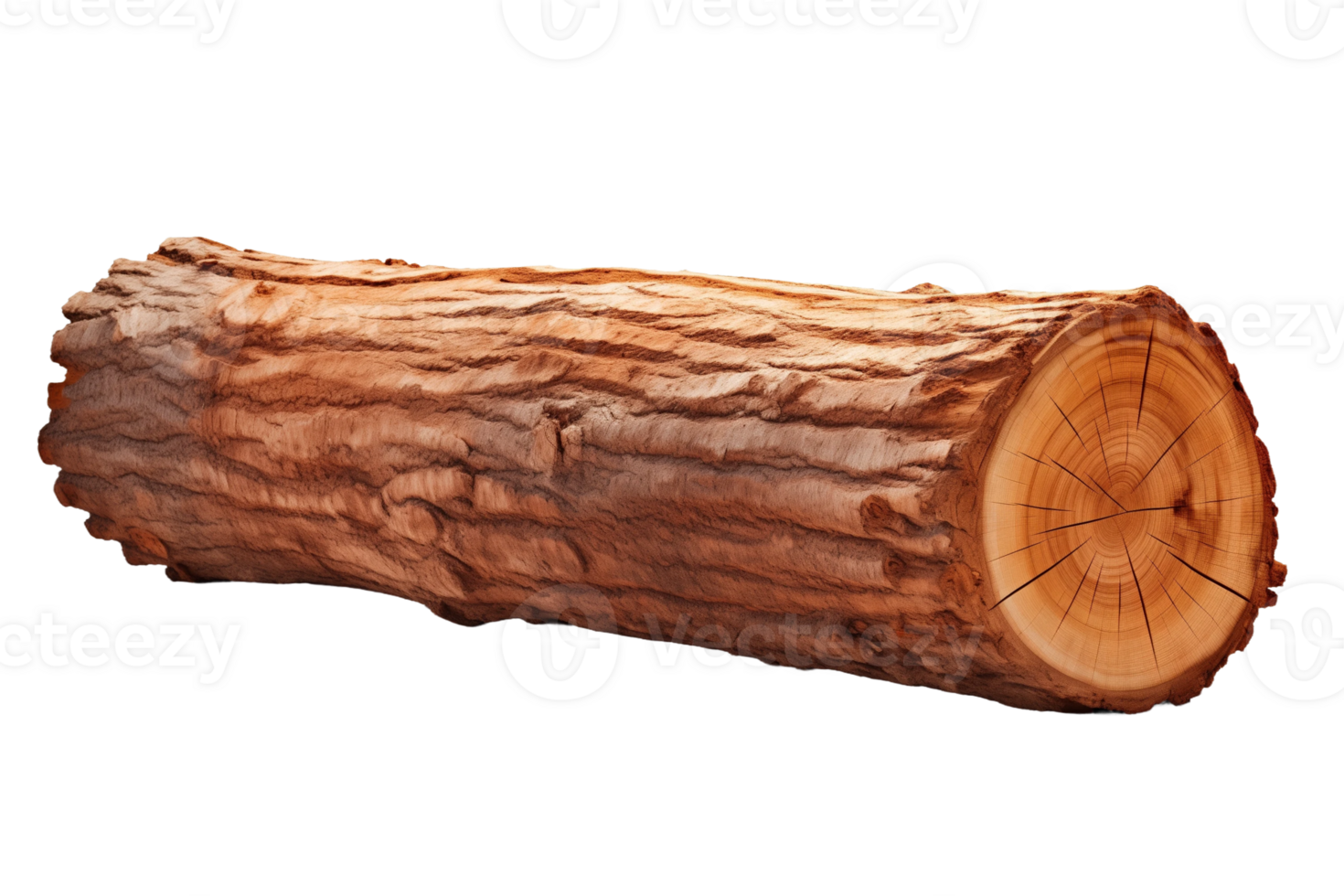 Closeup of a tree trunk against a transparent background png