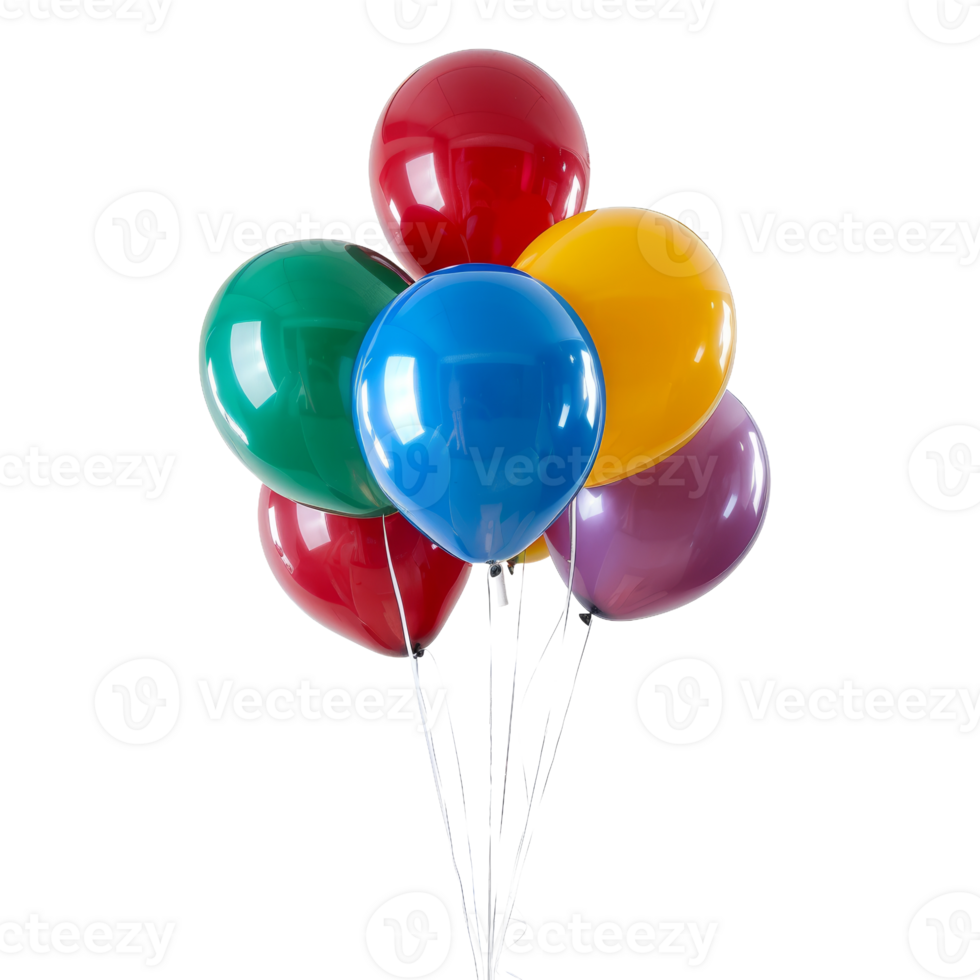 Colorful Balloons Isolated on transparent Background png