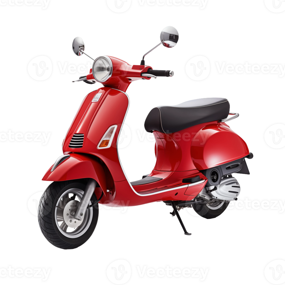 Red Scooter Isolated on Transparent Background png