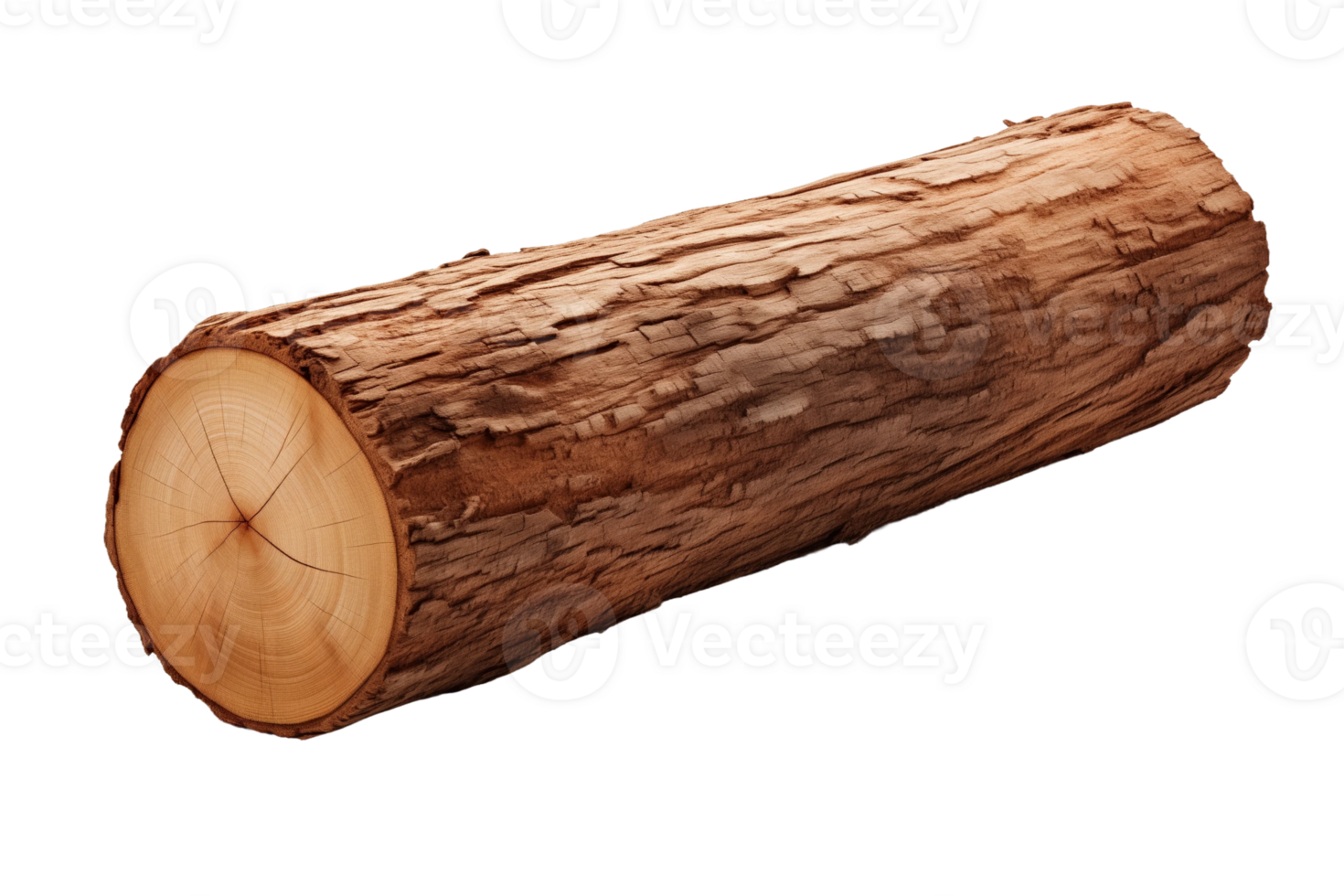 A Single Log on a transparent Background png