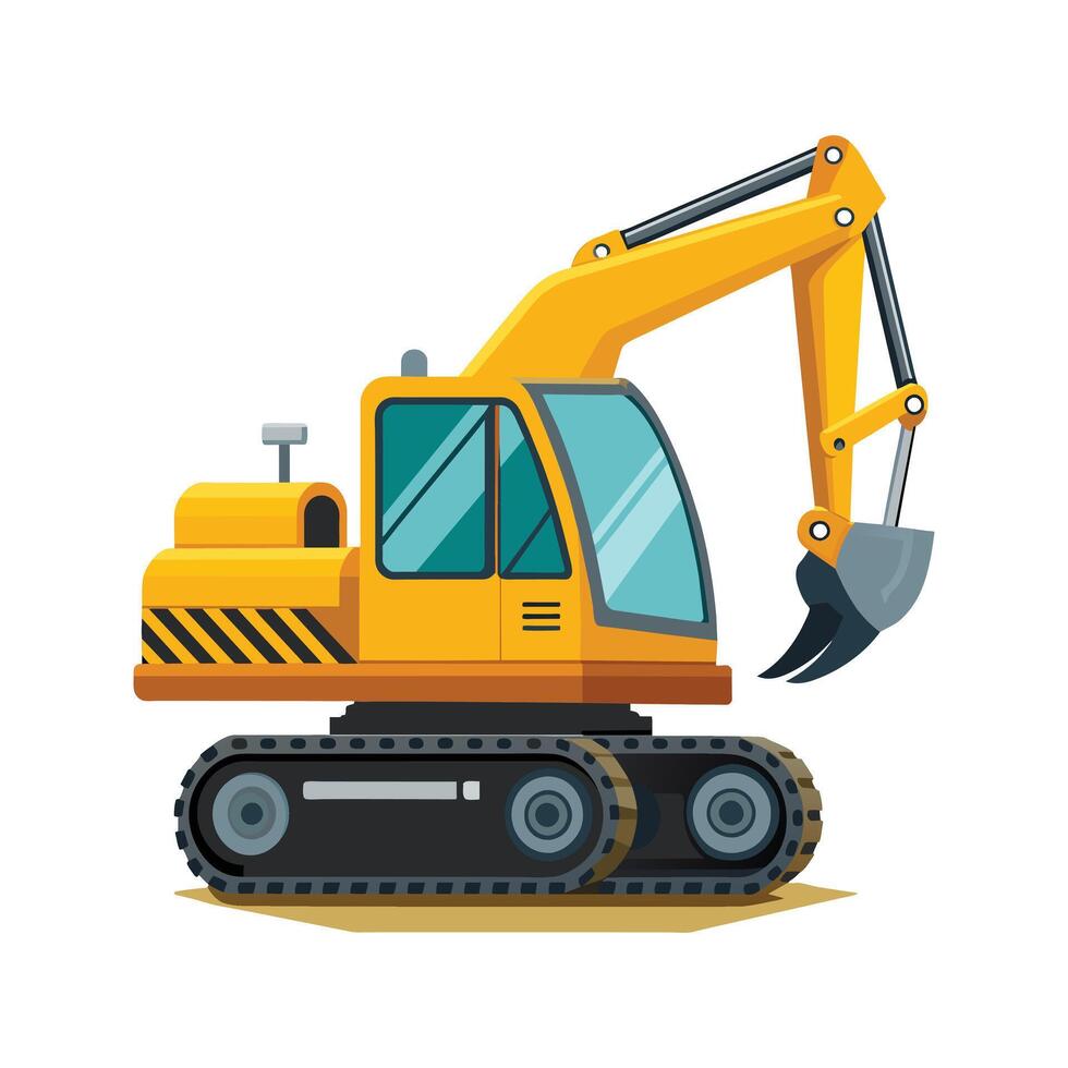 Realistic Construction Excavator illustration vector
