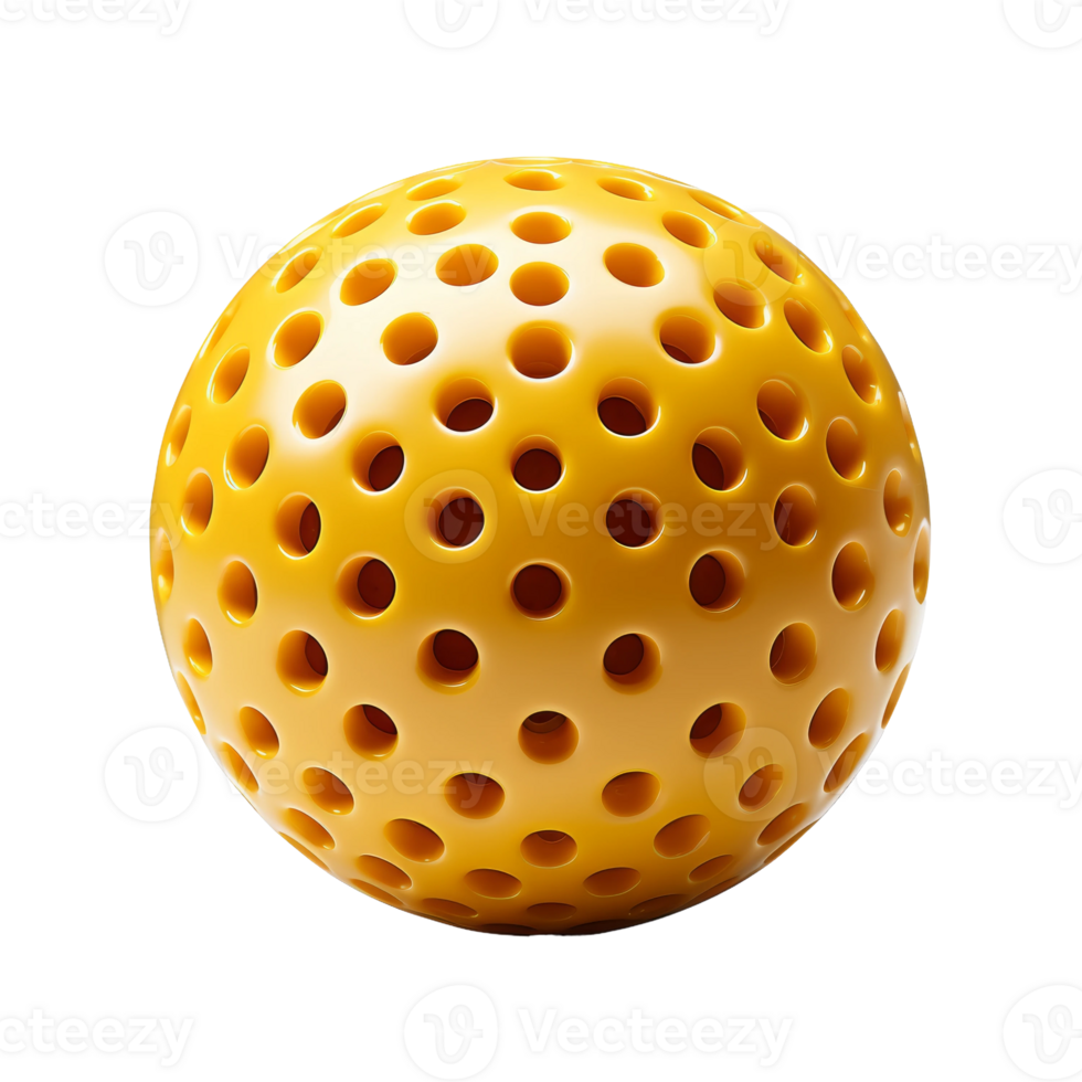 Abstract Yellow Sphere with Holes png