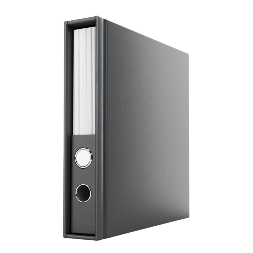 A Black file folder on a transparent background. png