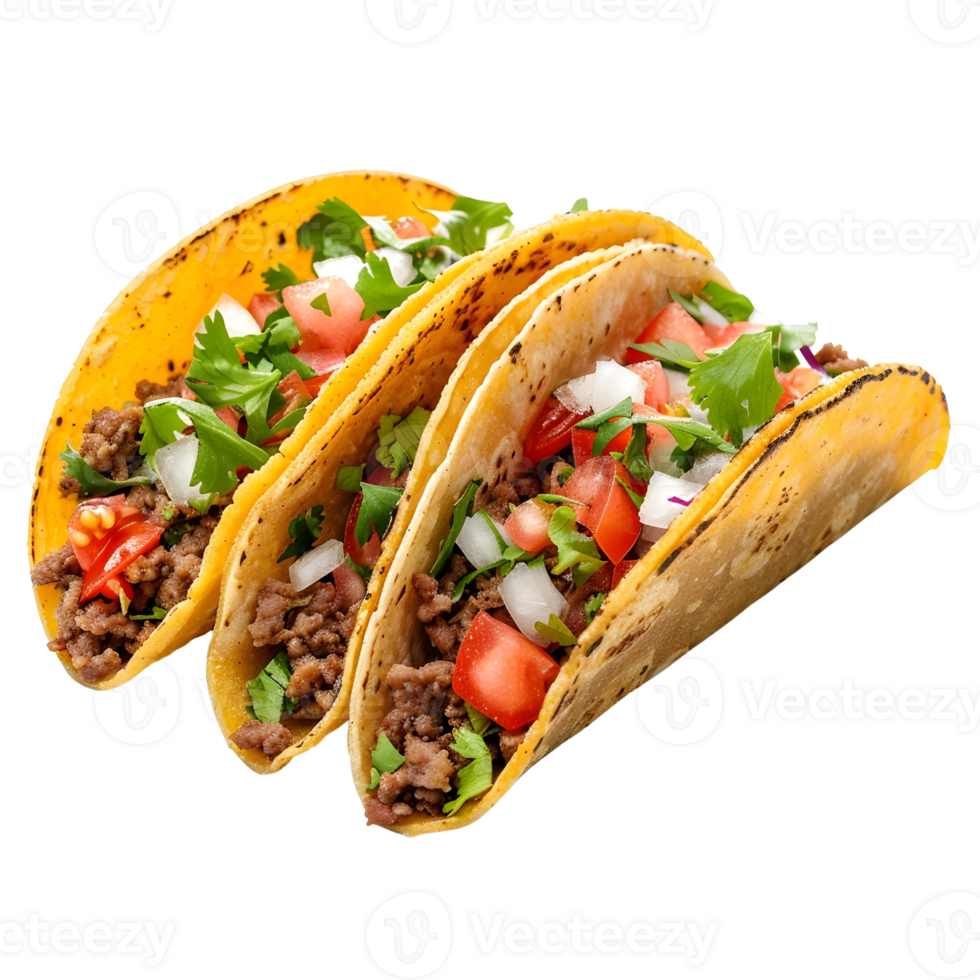 Tacos, isolated, AI-Generated png