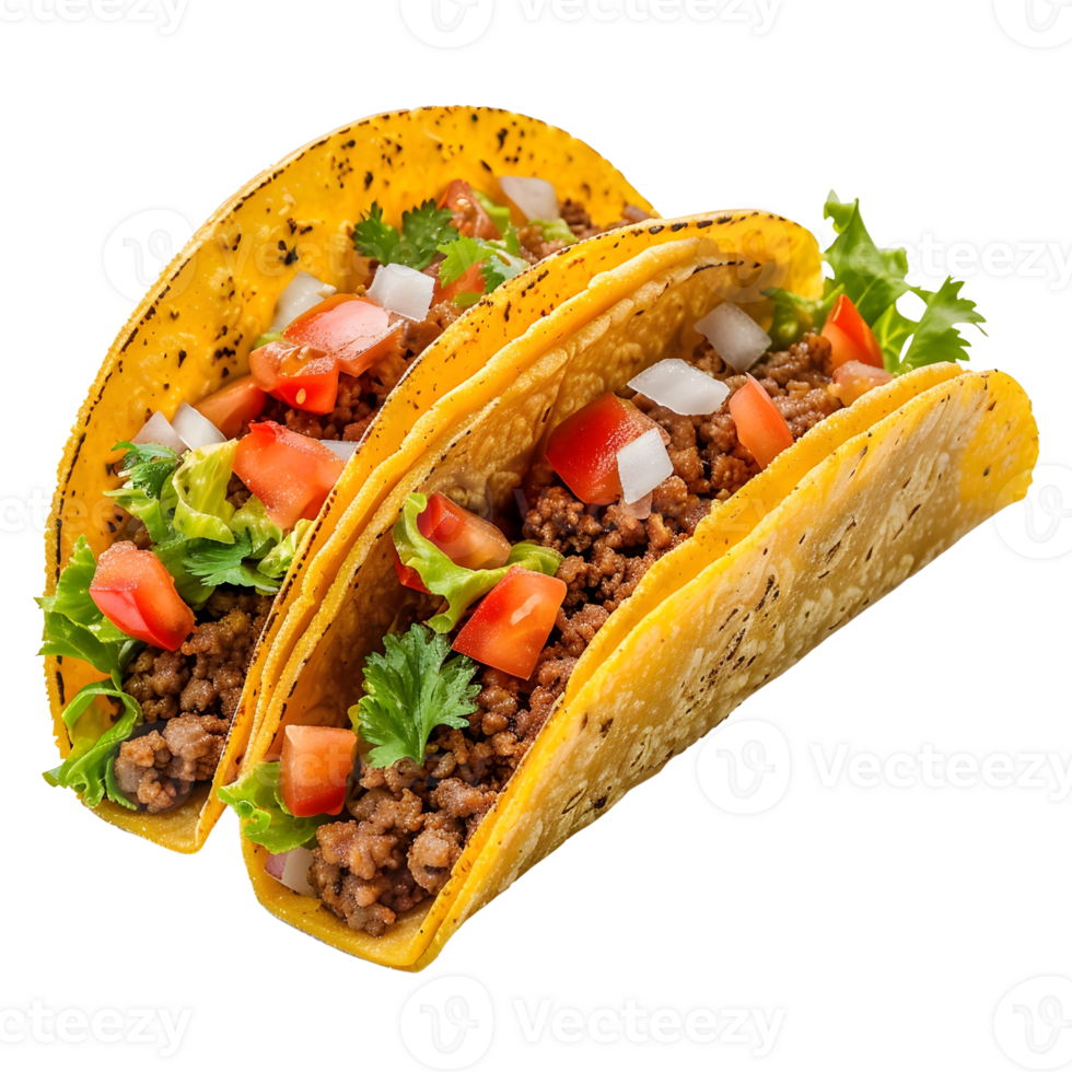 Tacos, isolated, AI-Generated png