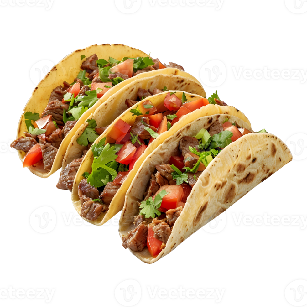 Tacos, isolate, AI-Generated png