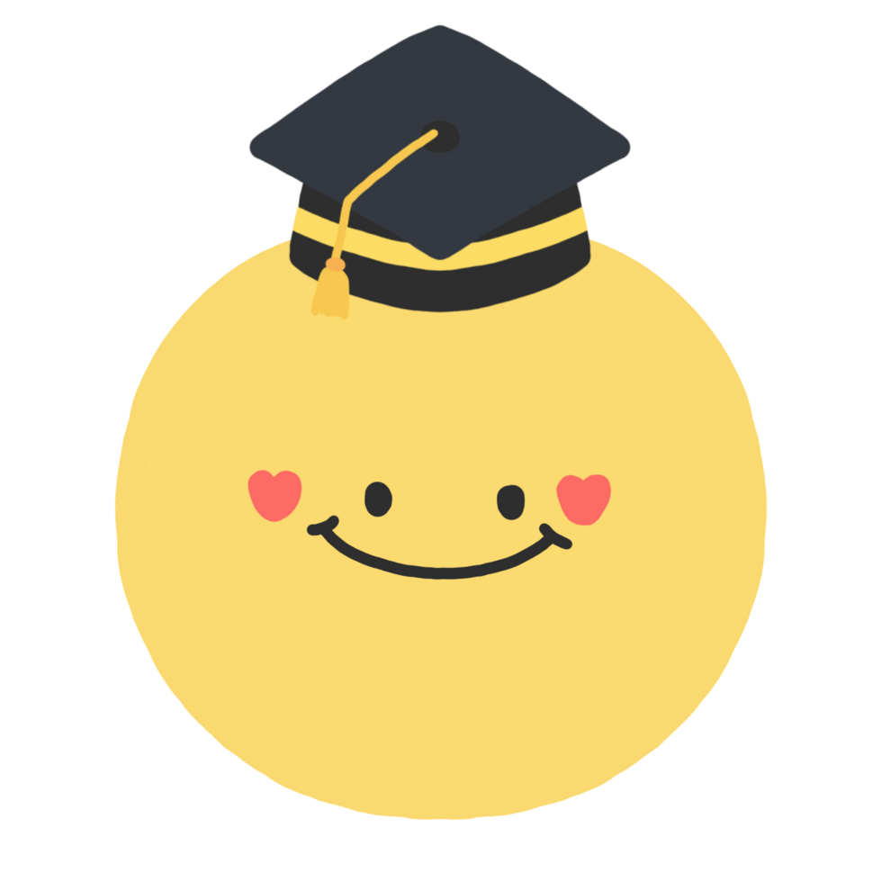 yellow smile graduation png