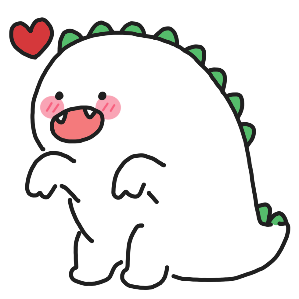 Godzilla with heart png
