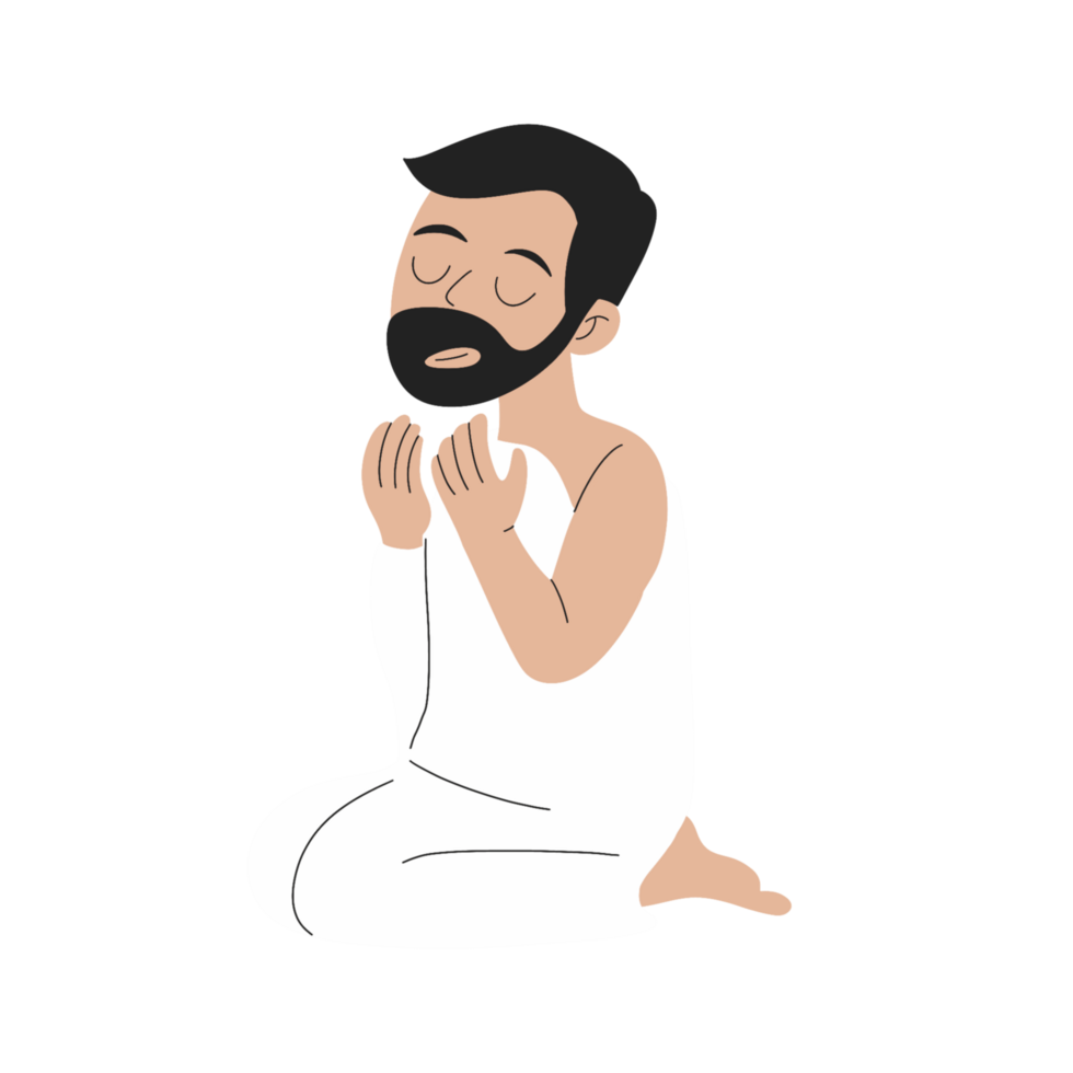 man pilgrim hajj illustration png