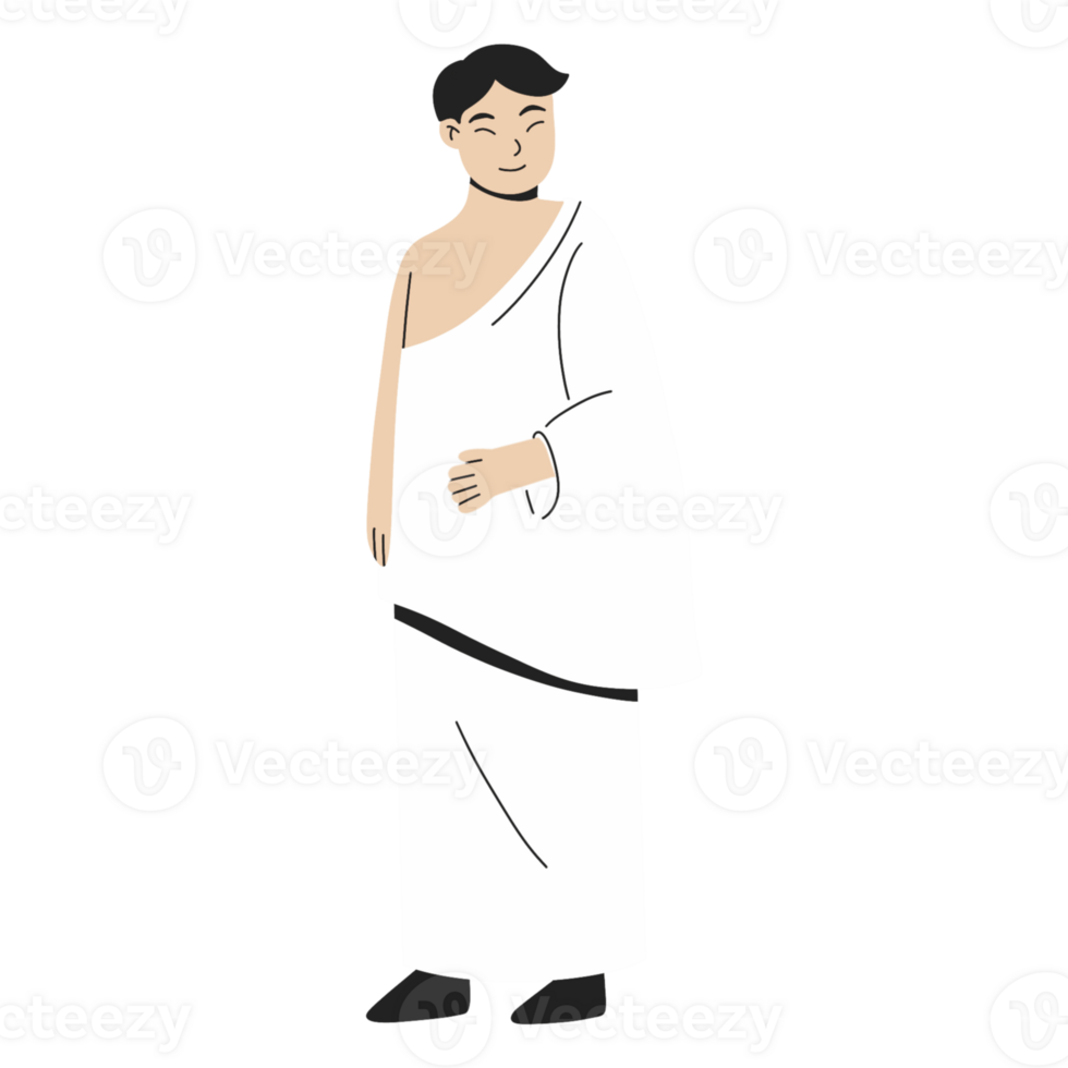 Man Hajj wearing ihram png
