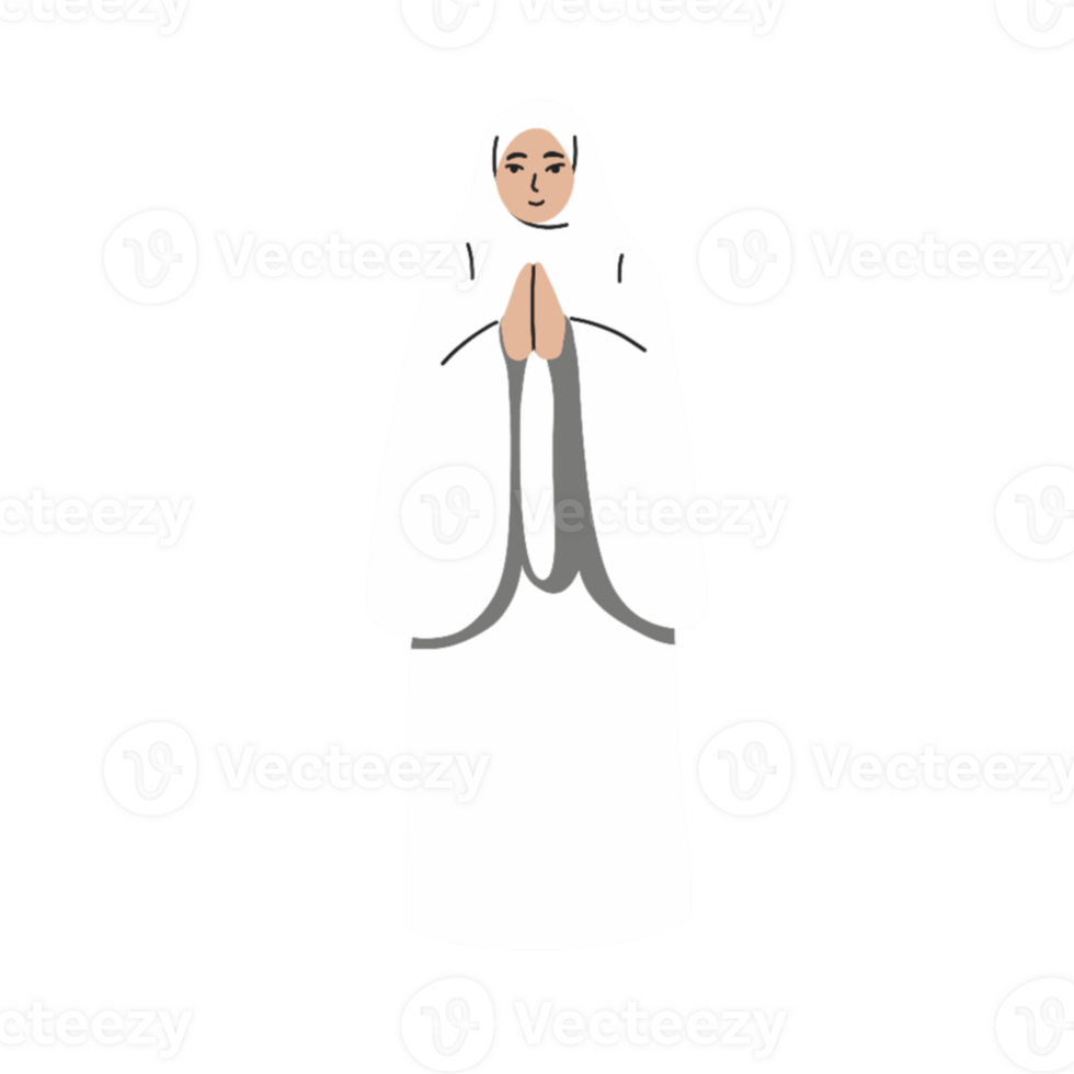 Cute Muslimah character png